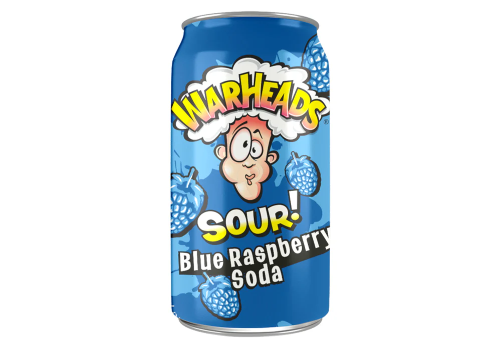 Warheads Sour Soda Blue Raspberry 355ML