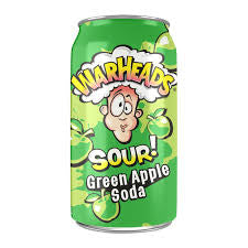 Warheads Green Apple Sour Soda 355Ml